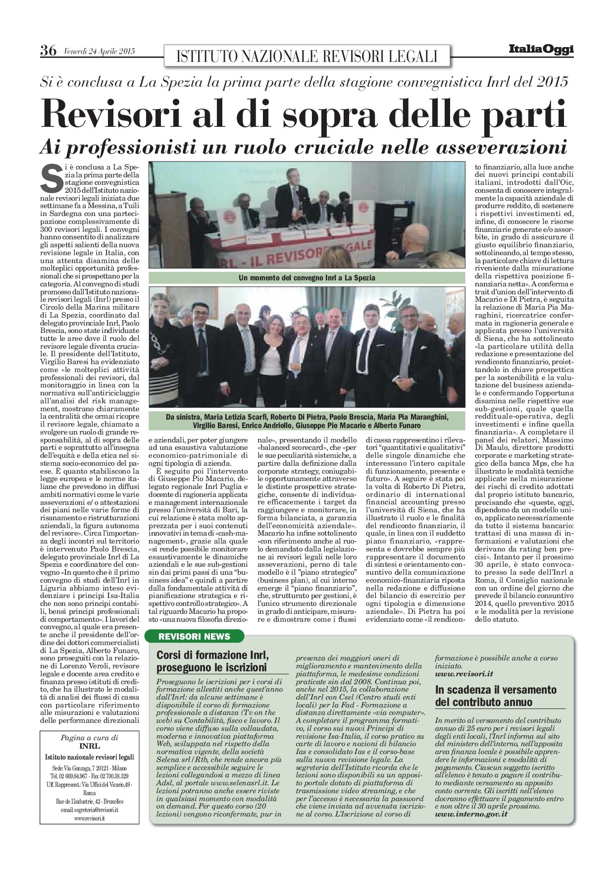 Revisori al di sopra delle parti